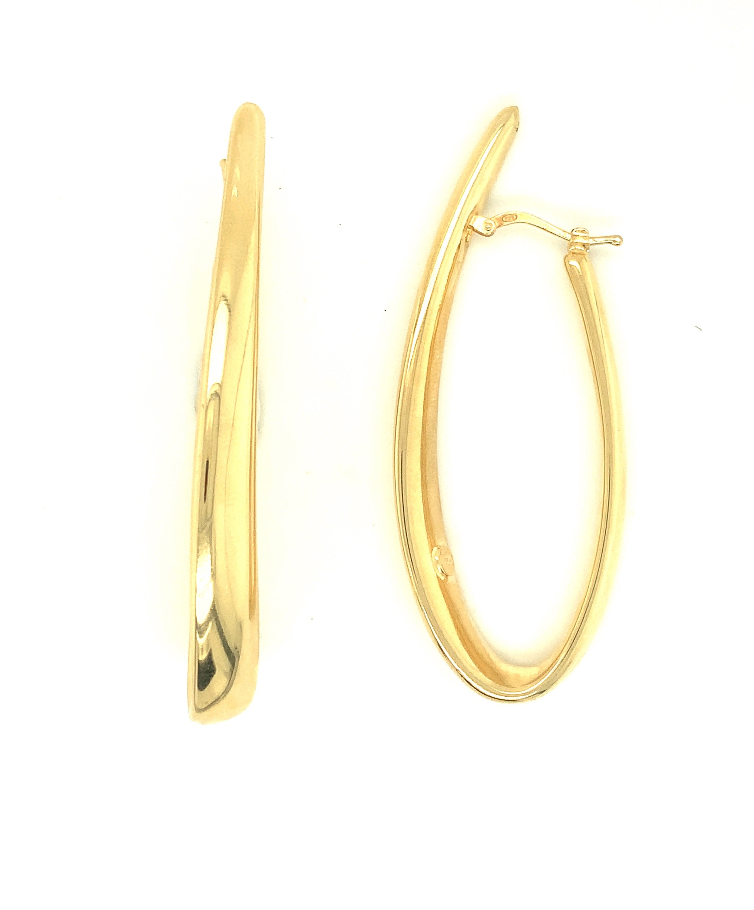 Elongated Curve Earrings 161-JSA