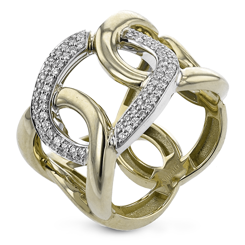 Right Hand Ring In 18k Gold With Diamonds LR3100