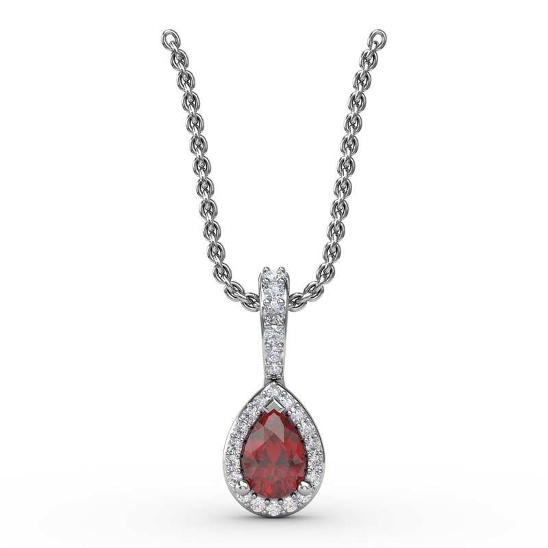 Statement Ruby and Diamond Pendant P1394R - TBird