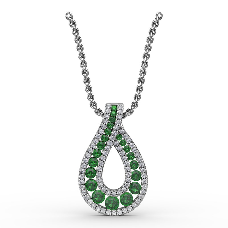 Infinity Loop Emerald Pendant P1516E - TBird