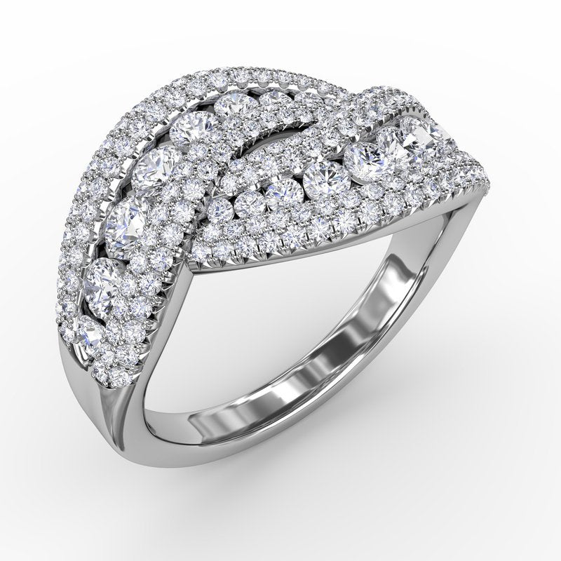 Intertwining Love Diamond Ring R1486 - TBird