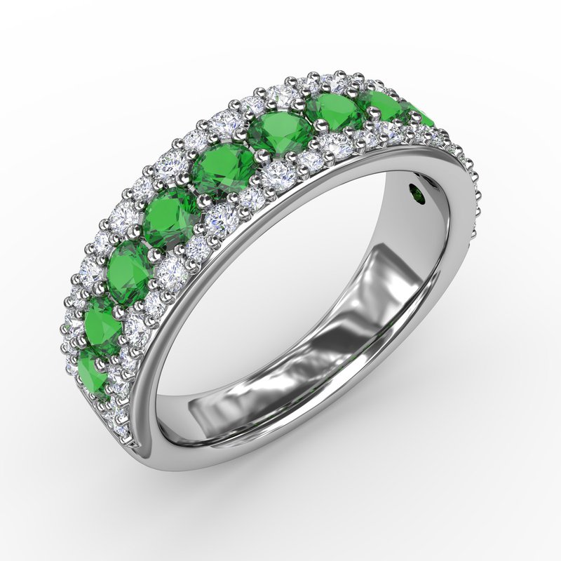 No One Like You Emerald and Diamond Ring R1523E - TBird