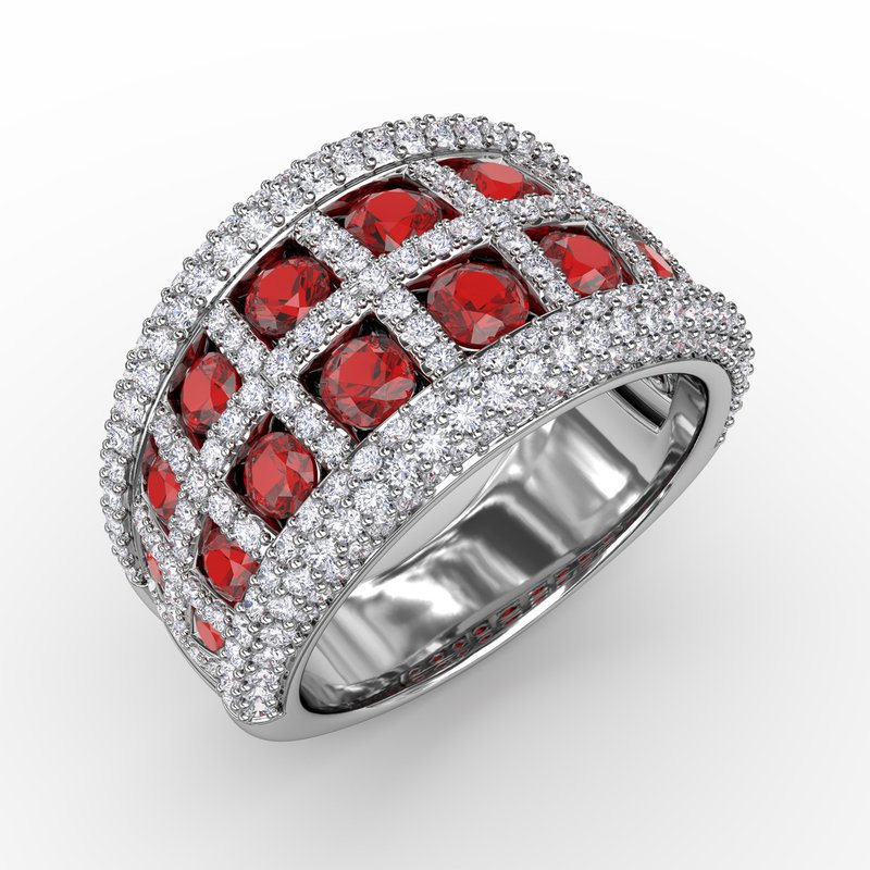 Bold and Beautiful Ruby and Diamond Ring R1541R - TBird