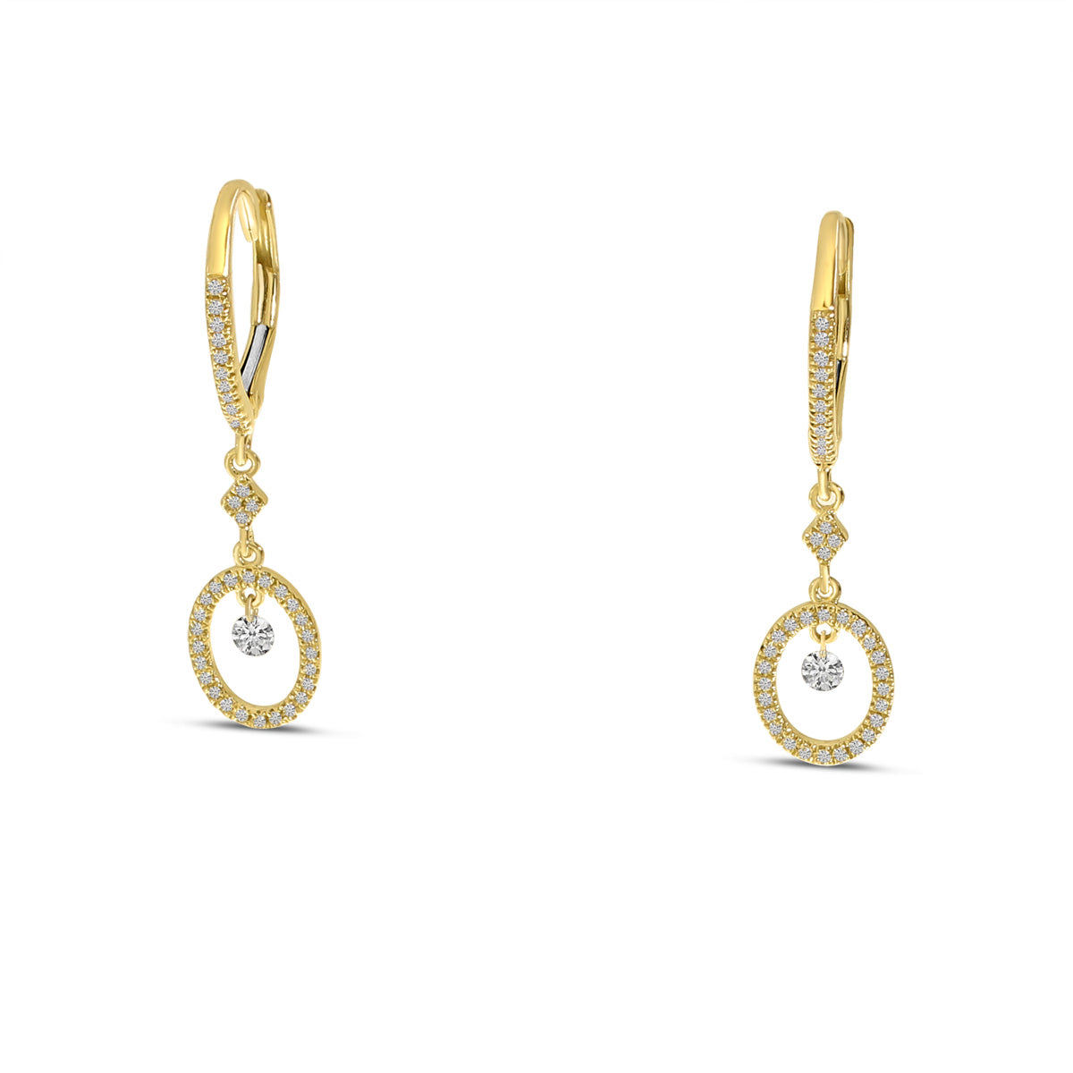 DASHING DIAMONDS ROUND EARRINGS E10383